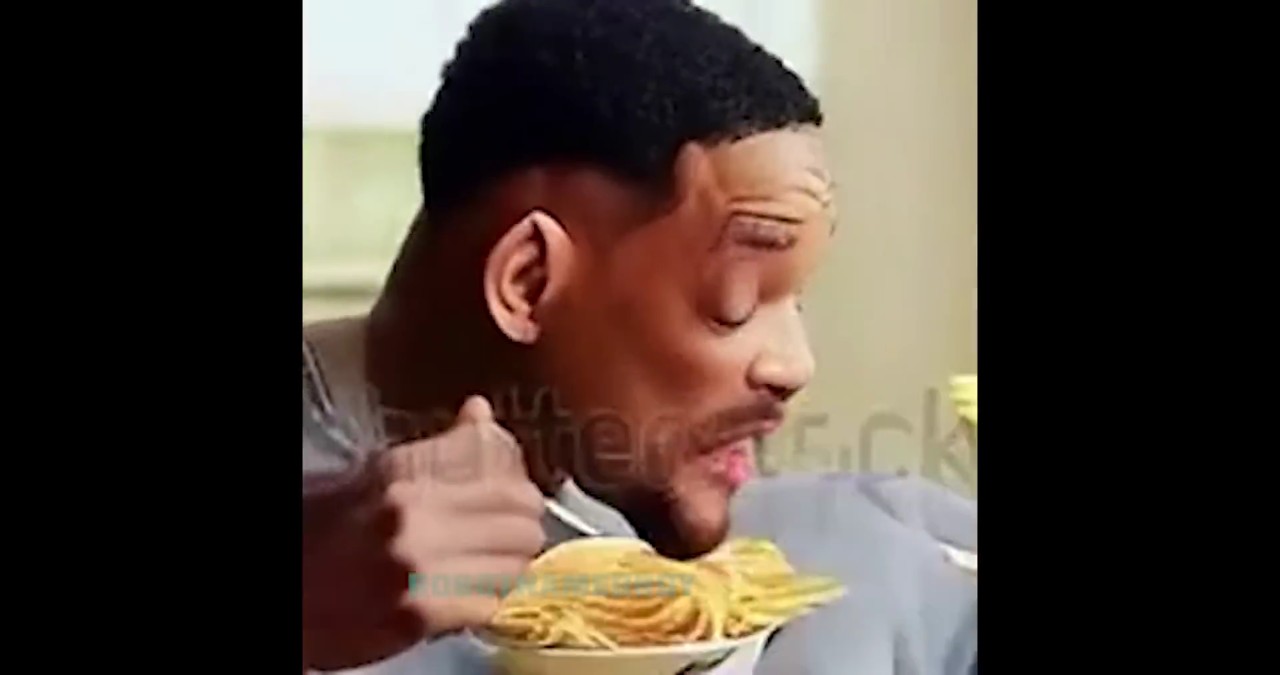 AI Will Smith eating spaghetti pasta (AI footage and audio)